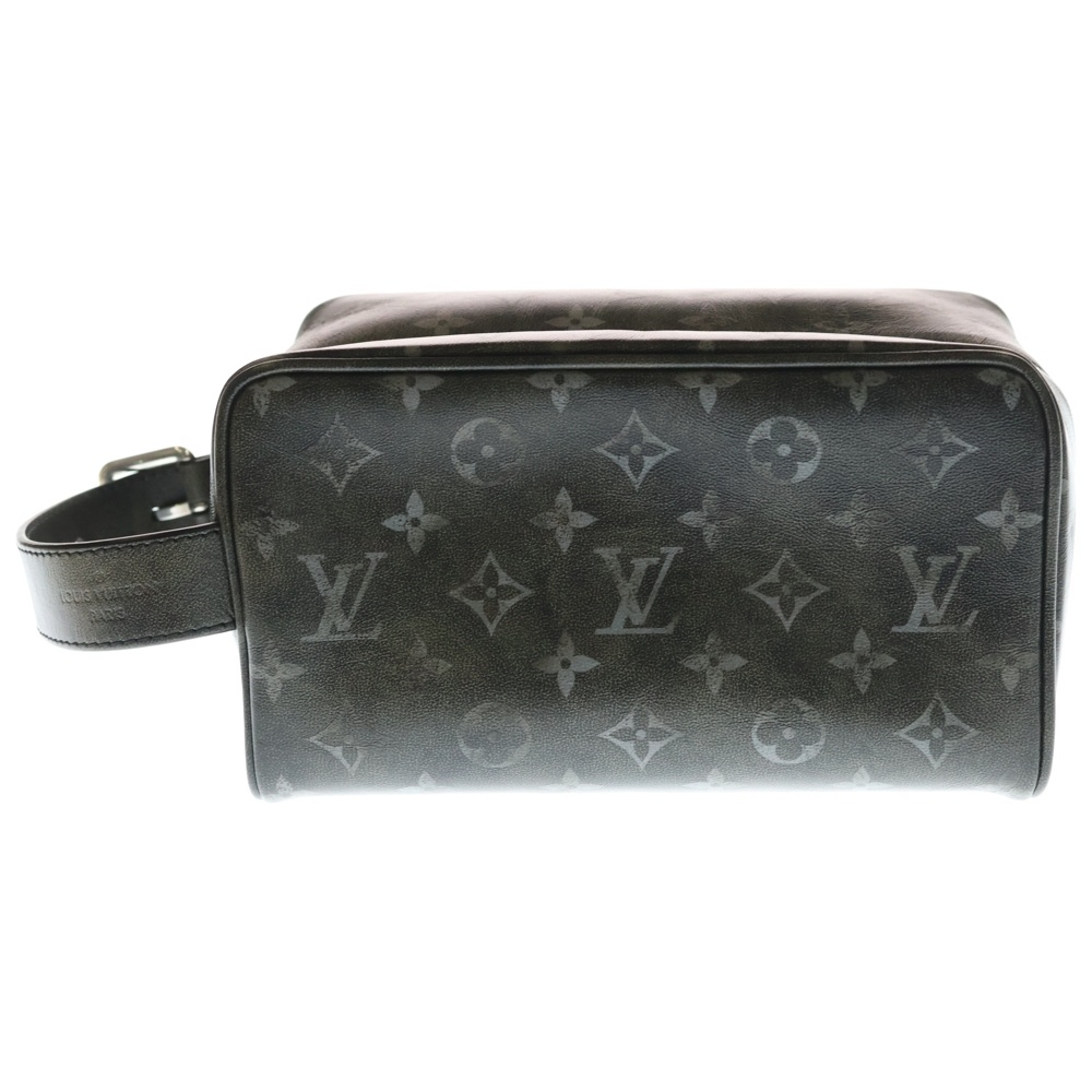 ブラッシュドモノグラムレザー ロッカー ドップ・キット ブラック M11670 ICタイプ Aランク