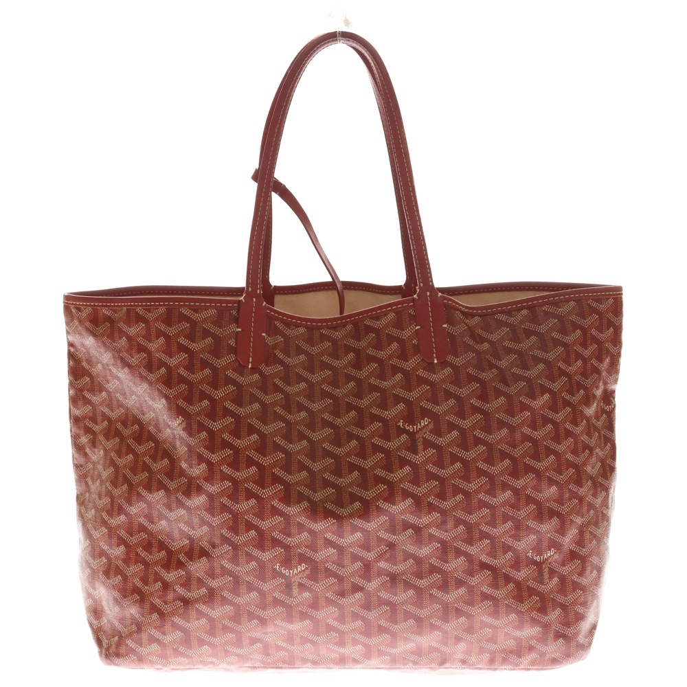 サンルイPM トートバッグ ハンドバッグ レッド レザー Bランク