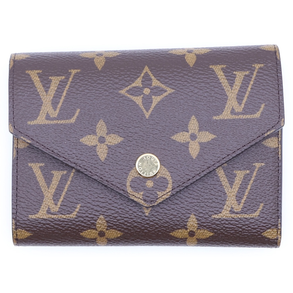 モノグラム ポルトフォイユ・ヴィクトリーヌ 二つ折り財布 ブラウン PVCレザー RFID M41938 Sランク