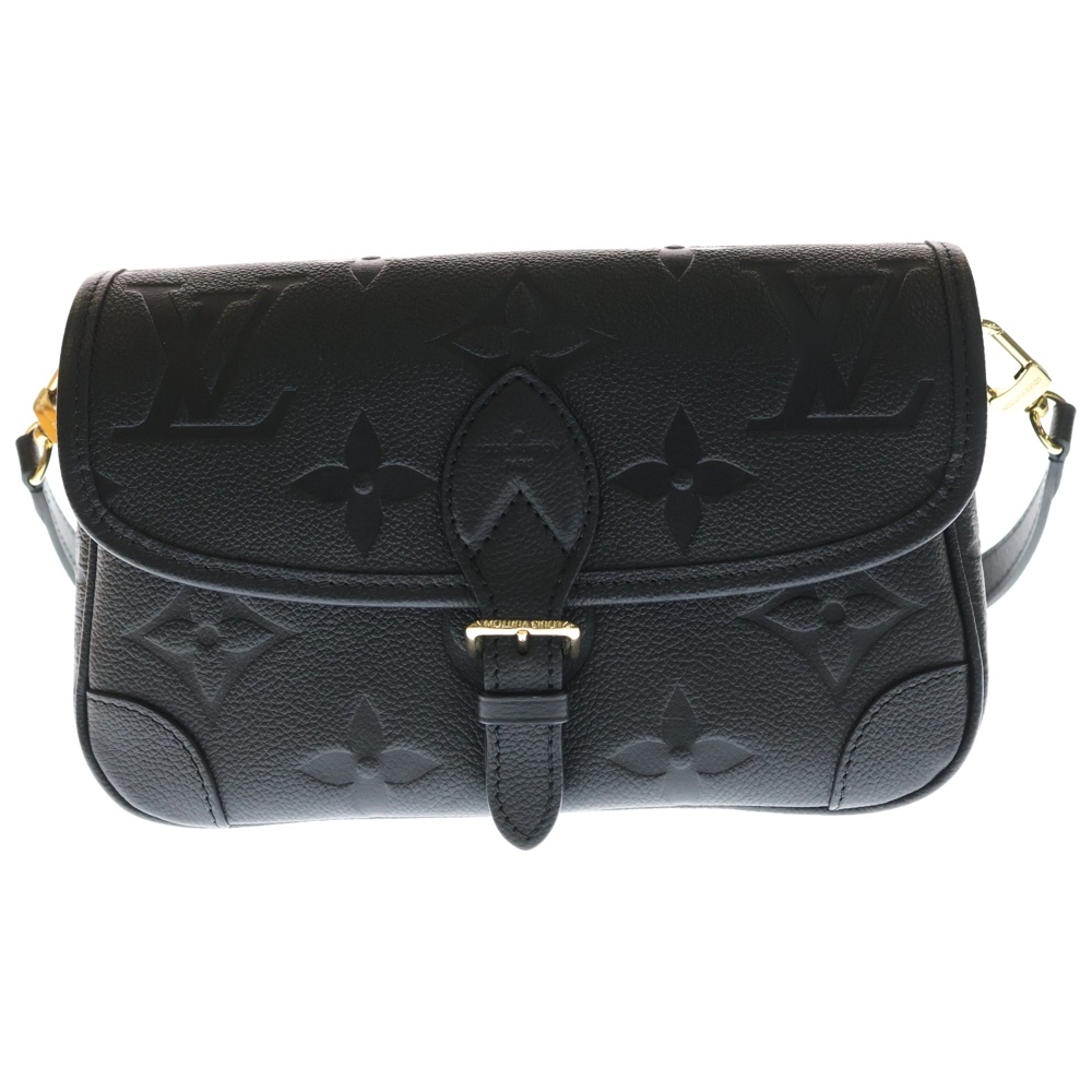 モノグラム アンプラント ディアヌ ブラック レザー 2WAY ショルダーバッグ M46386 ICタイプ Aランク