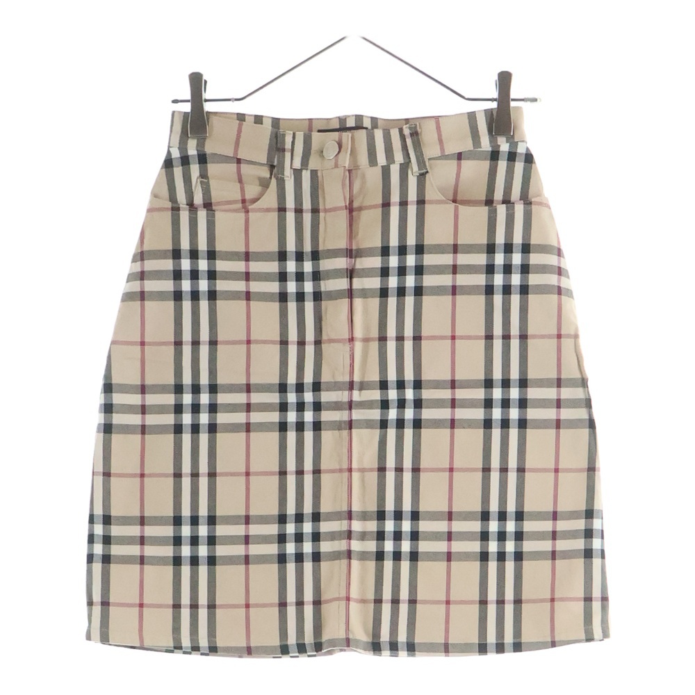 ノバチェック スカート ベージュ レディース Bランク