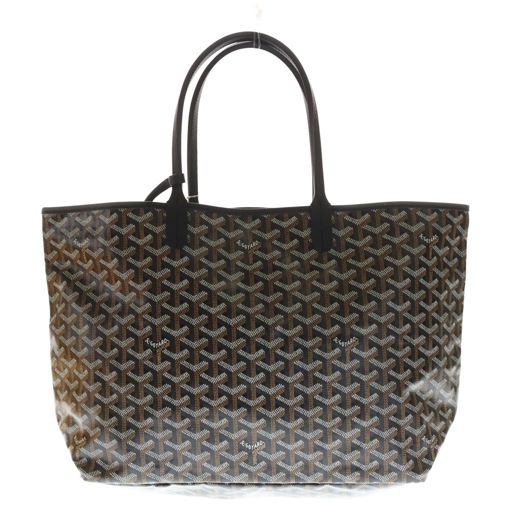 サンルイPM PVC コーティングキャンバス レザートートバッグ ブラウン Sランク