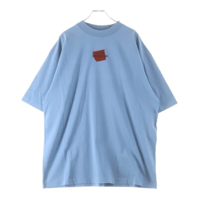 25SS Medium Fit T-Shirt テーピングロゴ刺繍 半袖Tシャツ ブルー 764235 TSVG2 Aランク