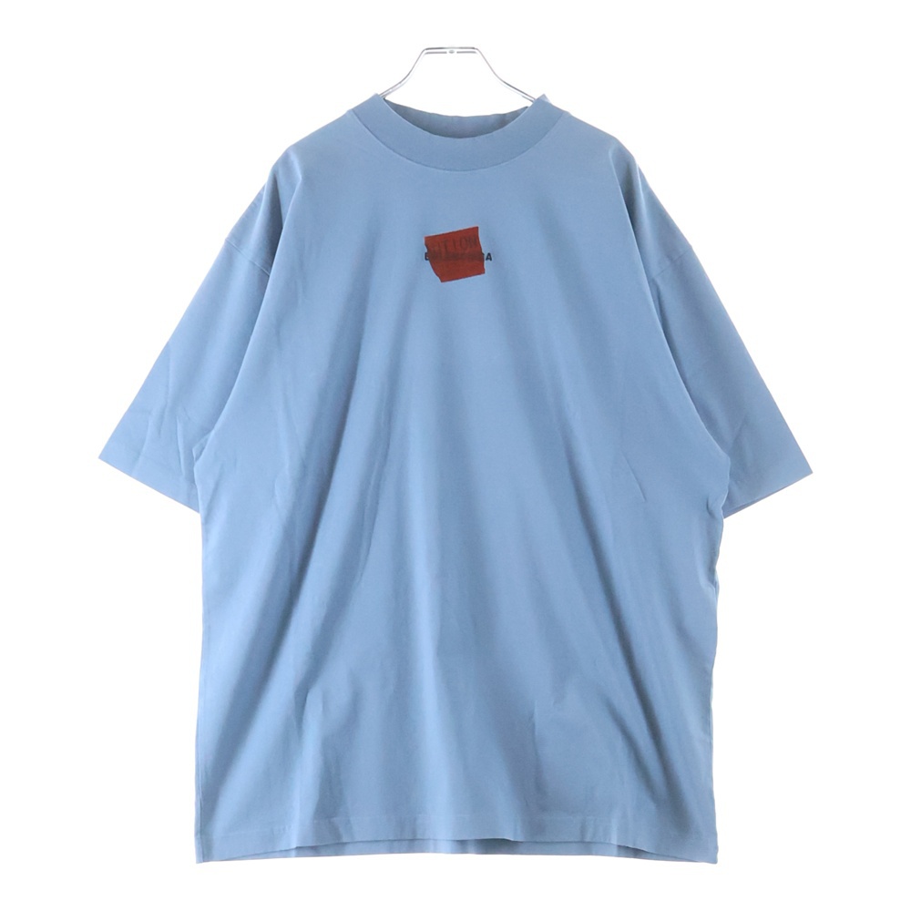 25SS Medium Fit T-Shirt テーピングロゴ刺繍 半袖Tシャツ ブルー 764235 TSVG2 Aランク