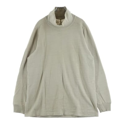 18AW タートルネックコットン長袖Tシャツ カットソー ベージュ DU18F7266-BG Bランク