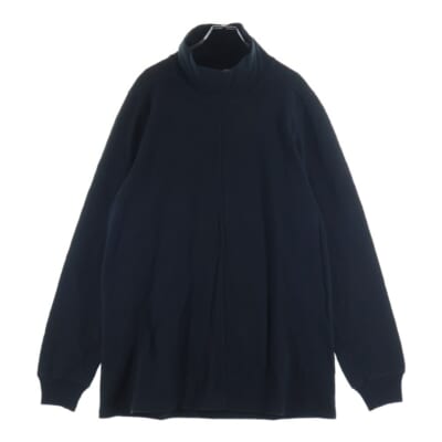 18AW タートルネックコットン長袖Tシャツ カットソー ブラック DU18F7266-BG Bランク