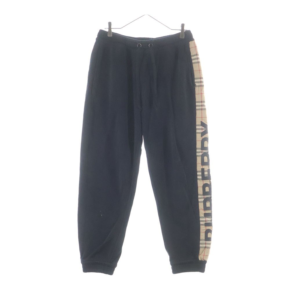 Logo Print Check Detail Cotton Pants プリントチェック ディテールコットン スウェットパンツブラック 8025685 Bランク