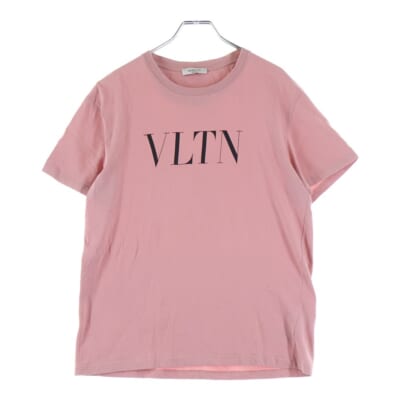 VLTNロゴ プリント クルーネック 半袖 Tシャツ カットソー ピンク RV3MG10V3LE Bランク