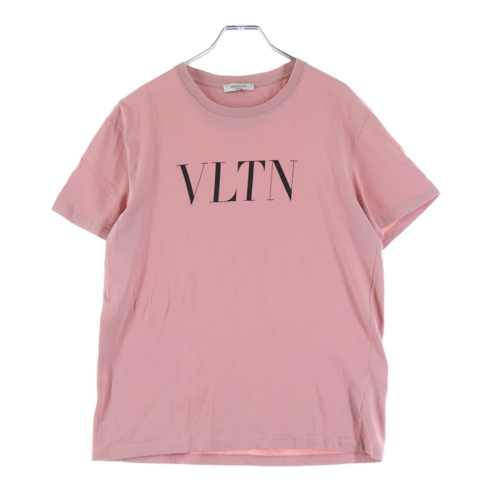 VLTNロゴ プリント クルーネック 半袖 Tシャツ カットソー ピンク RV3MG10V3LE Bランク