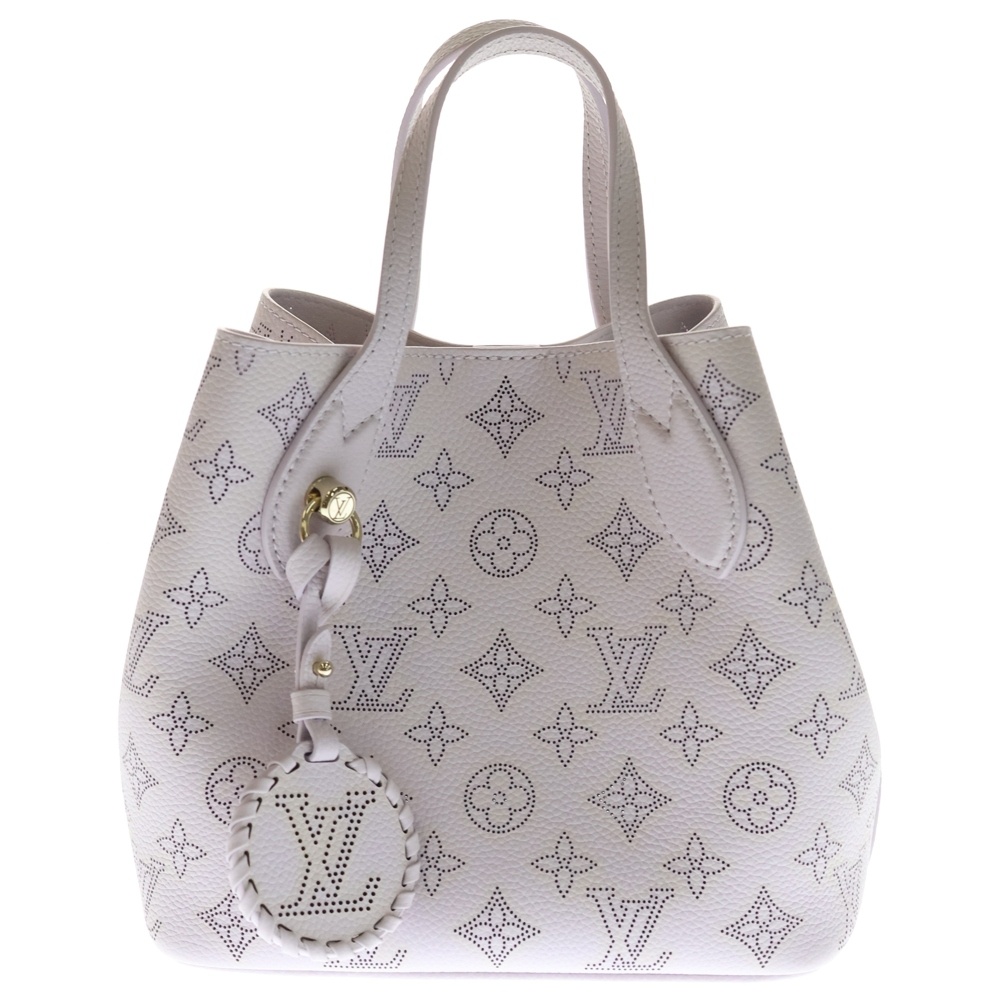 マヒナ ブロッサムPM ミスティライラック 2WAYバッグ ハンドバッグ ショルダーバッグ トートバッグ ライトパープル レザー M14395 ゴールド金具 Aランク