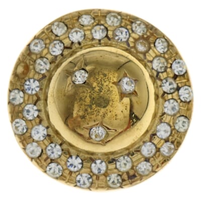 スターボール ブローチ ラインストーン GP ゴールド ヴィンテージ Bランク