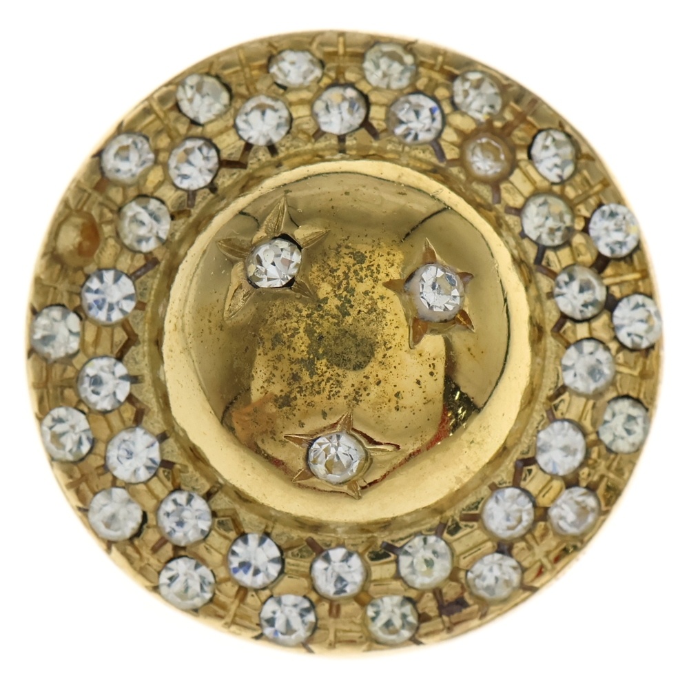 スターボール ブローチ ラインストーン GP ゴールド ヴィンテージ Bランク