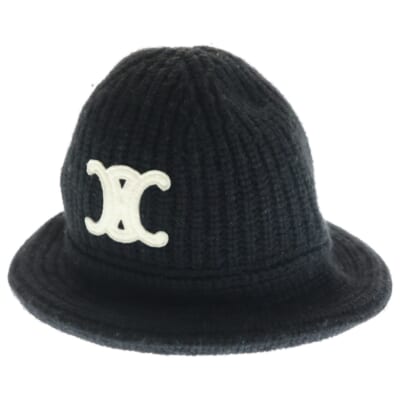 トリオンフ カシミヤ クロシェハット ブラック 2A80T384D Bランク