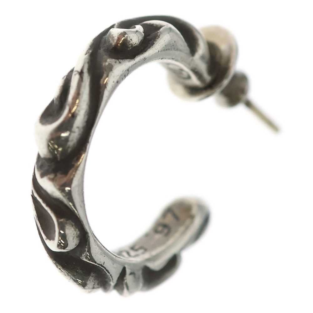 クロムハーツ HOOP SCROOL スクロール フープピアス シルバー BCA102