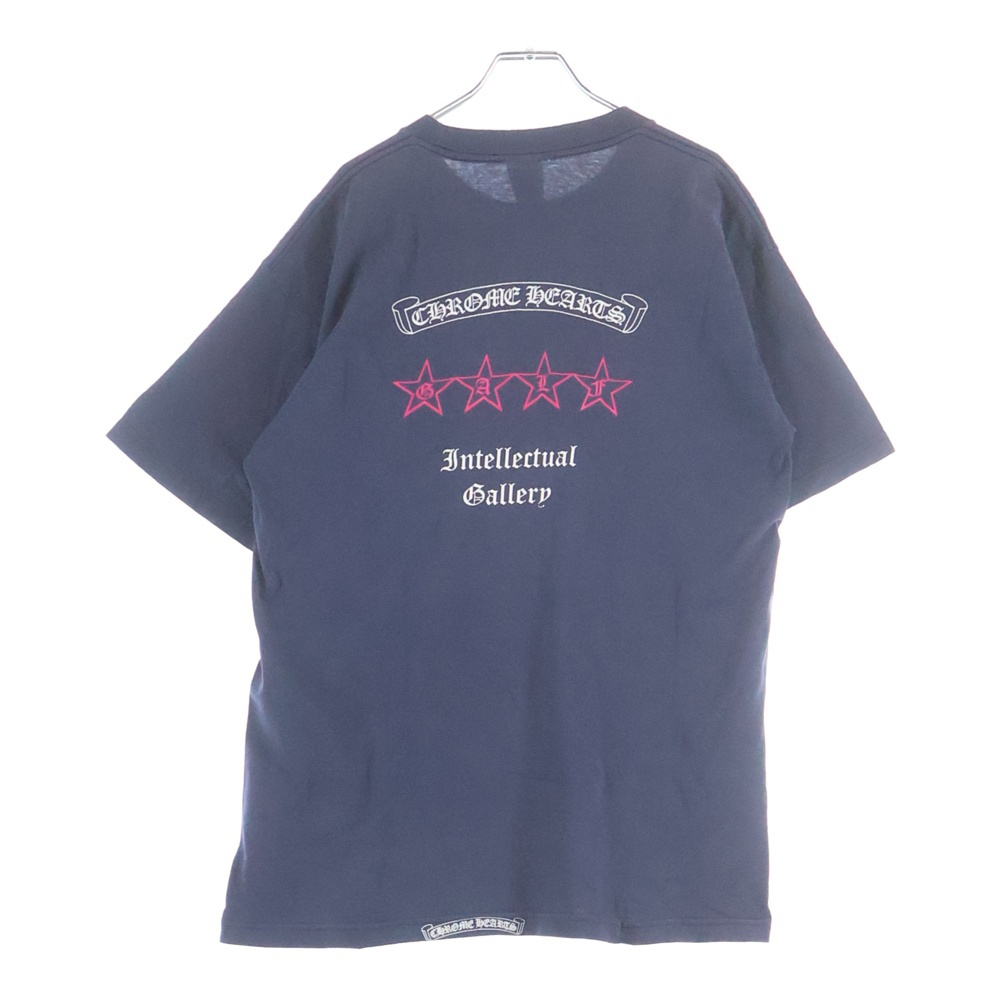 OLD GALF Intellctual Gallery オールド ガルフ スクロールラベルロゴ プリント 半袖Tシャツ カットソー ネイビー Bランク