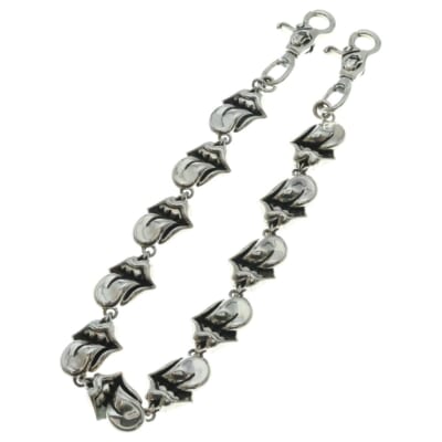 LIPS&TONGUE LONG-T 2クリップロング リップ&タン シルバーウォレットチェーン Aランク