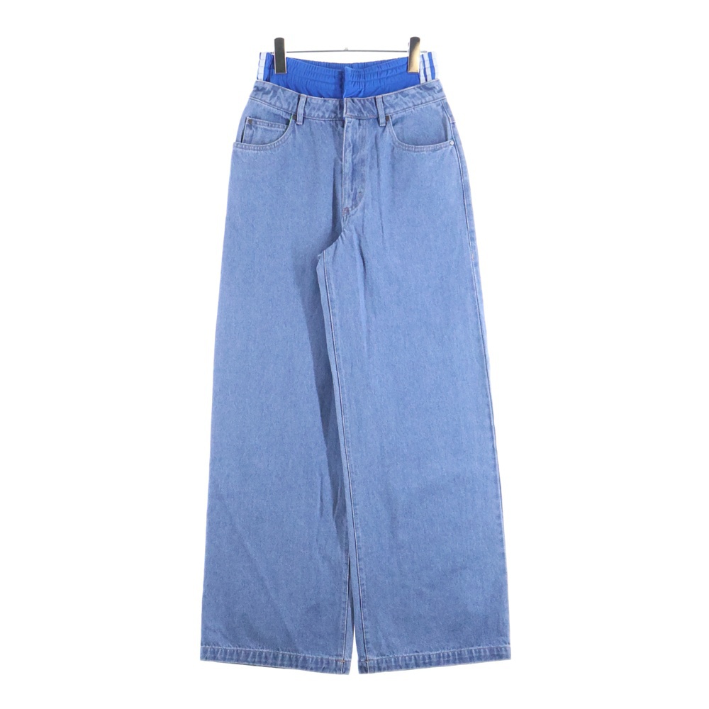 × KSENIA SCHNAIDER DENIM BOXER PANTS デニムボクサーレイヤードパンツ IN0273 インディゴブルー レディース Aランク