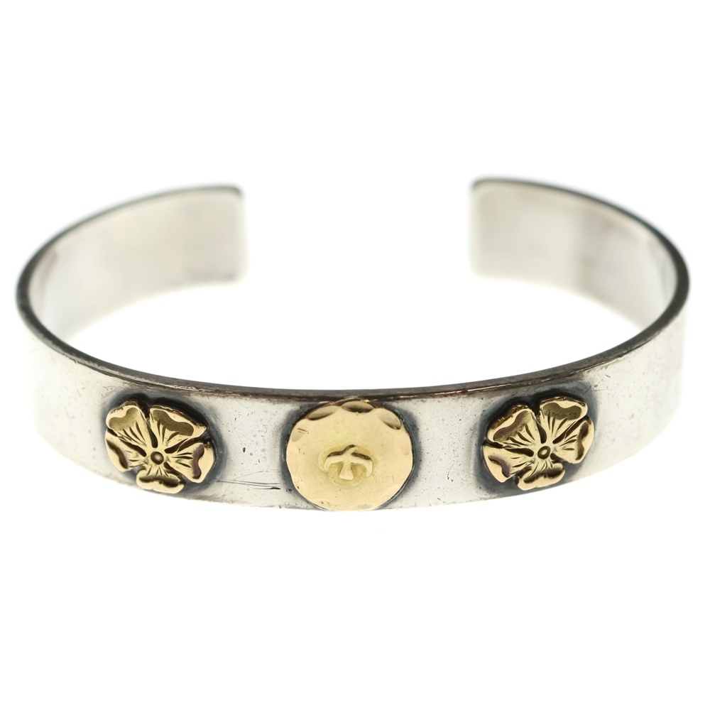 ダブルローズ平打ちブレス バングルS シルバー/ゴールド BGA111 Bランク