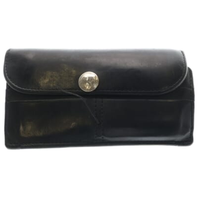 コンチョ付き二つ折り長財布 ブラック Cランク