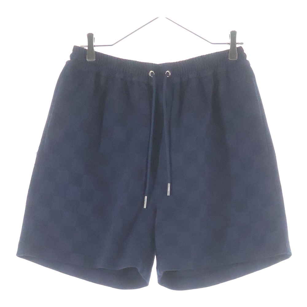 24SS Double Knit Fairfax Short ニットチェッカーショーツ ハーフパンツ ネイビー Bランク