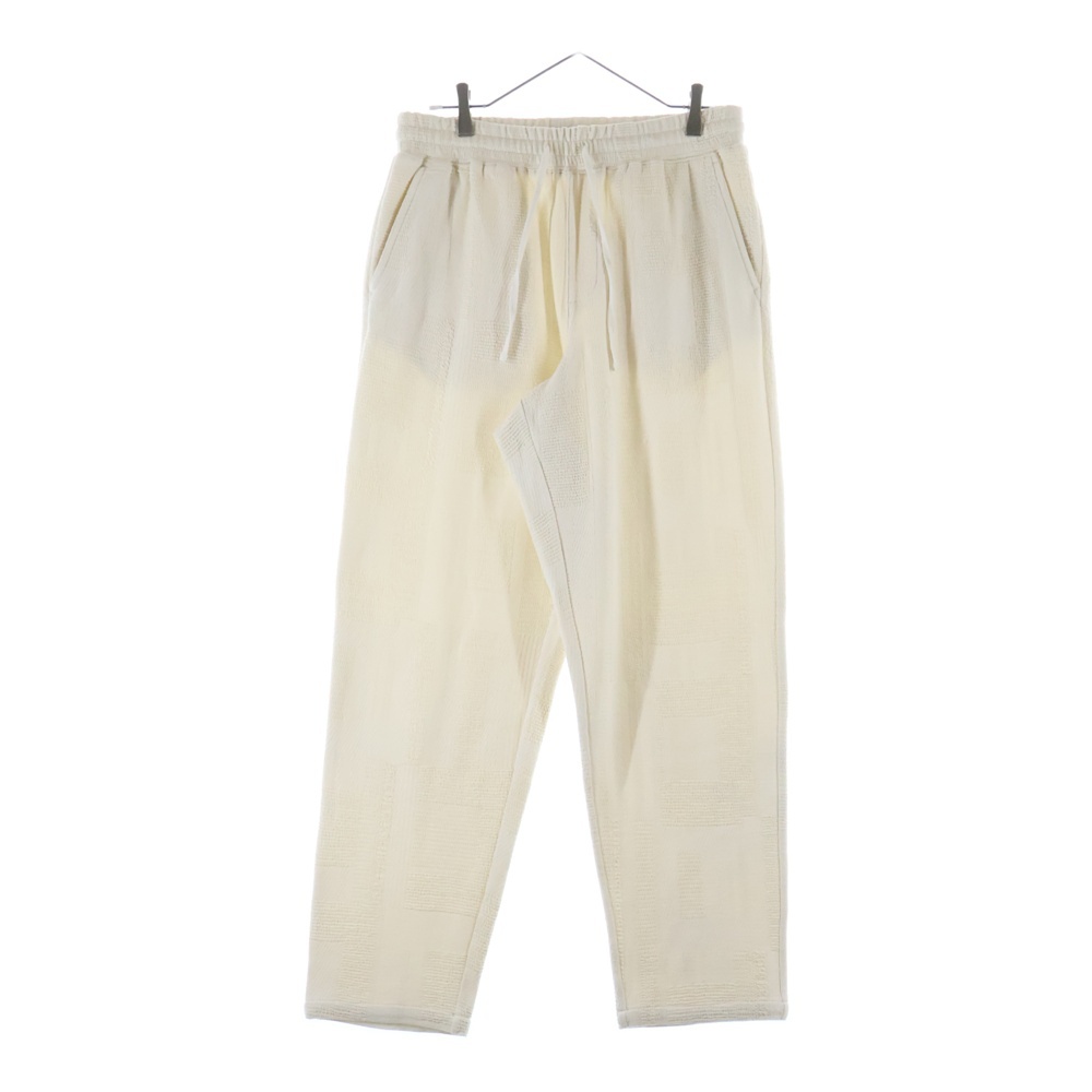 24SS Geometric Knit Elmhurst Pant ジオメトリックニットロングパンツ アイボリー Aランク