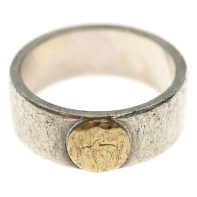 平打ちリング シルバー/ゴールド BGA122 Bランク