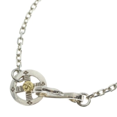 【新品】メタル付きホイール細角チェーン ネックレスチェーン BGA087 Sランク