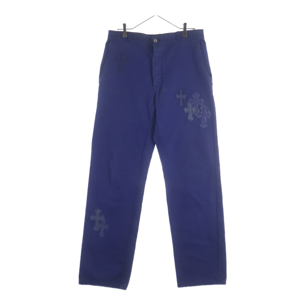 FRENCH WORK PANTS クロスパッチフレンチワークロングパンツ ブルー Bランク