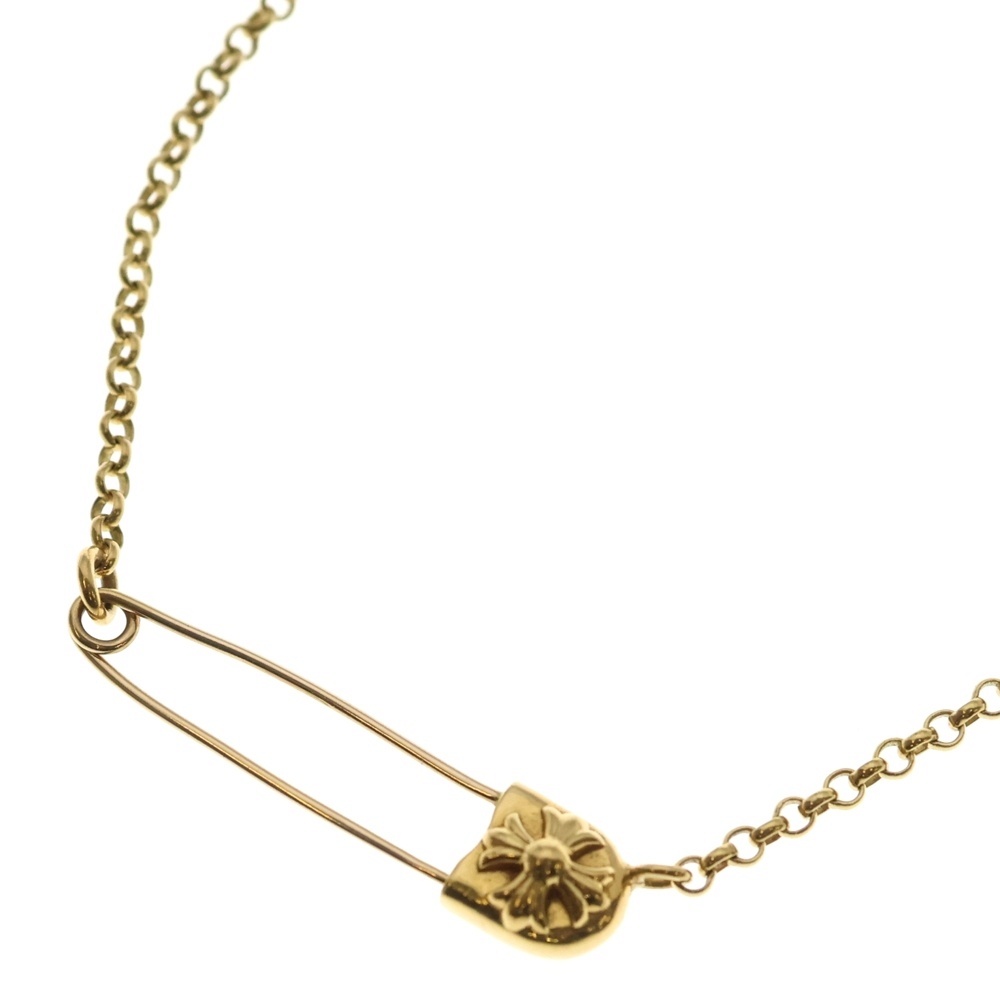 22K SAFETY PIN R16 セーフティピンロールチェーン ネックレス ゴールド Bランク