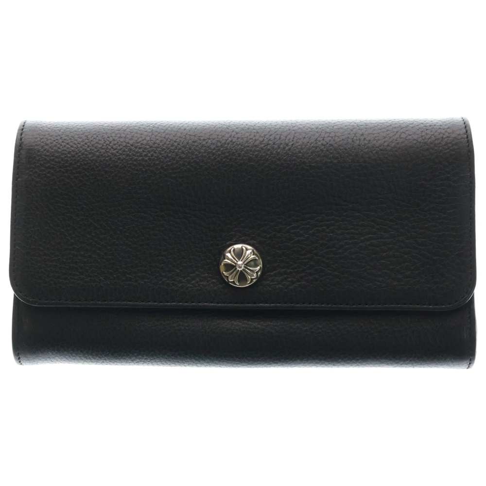 JUDY ジュディ クロスボールボタンレザーウォレット財布 ブラック Nランク