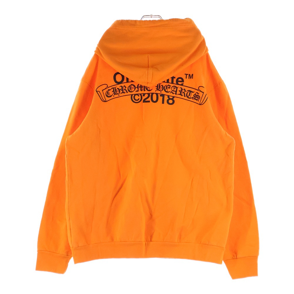 HD PLVR V OFF WHITE オフホワイトロゴバックプリントプルオーバーパーカー Bランク