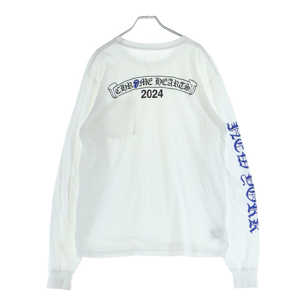 CH LS NECK LOGO ローリングストーンズ ネックロゴプリント 袖ロゴ 長袖Tシャツ ホワイト Bランク