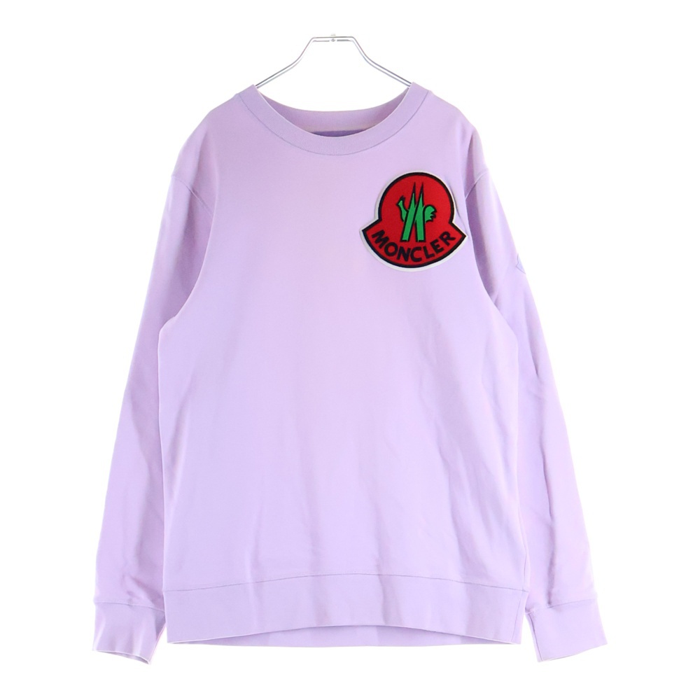 フロントロゴパッチ クルーネック スウェット パープル H10928G00018 8098U Aランク