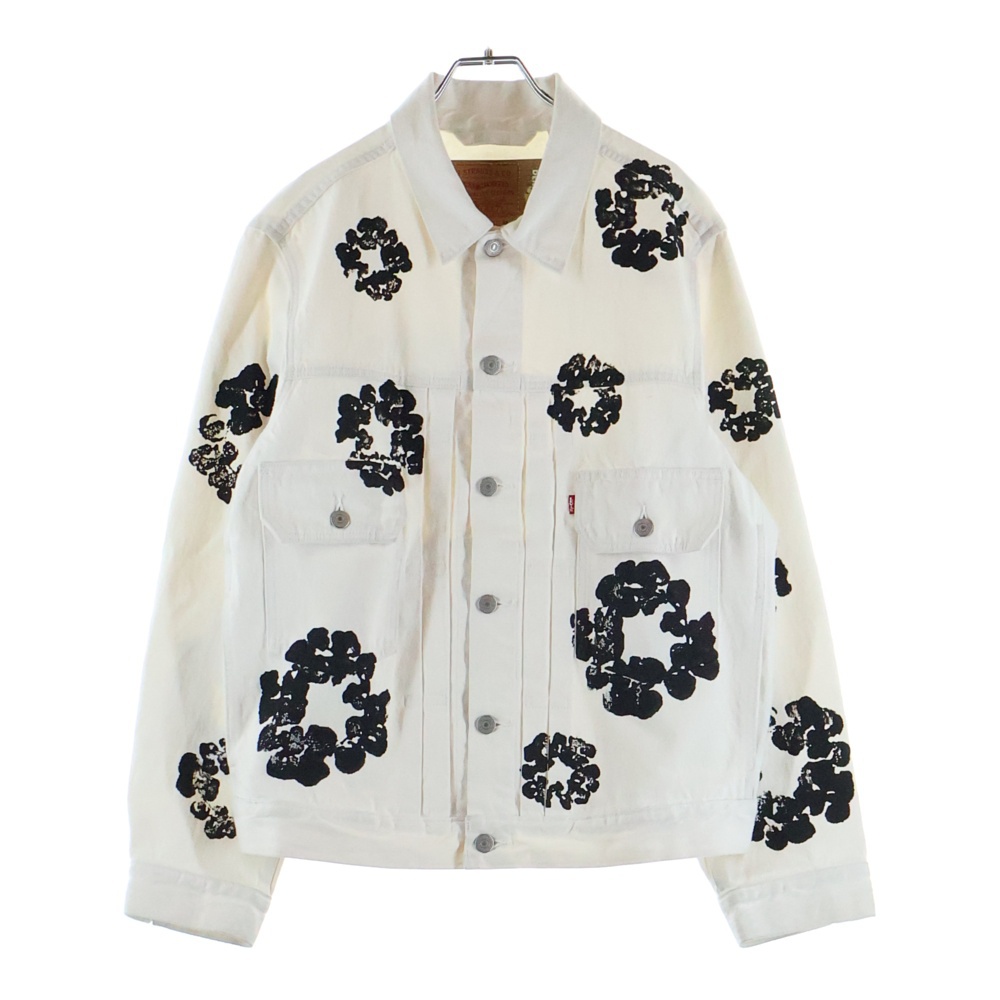 ×Levi's プリントデニムジャケット ホワイト Bランク