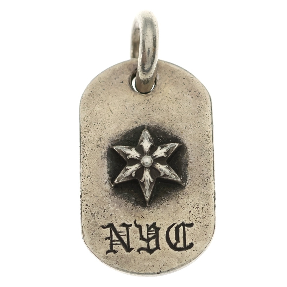 RAISED STAR DOGTAG NYC限定 レイズドスター ドッグタグ ペンダントトップ シルバー Bランク