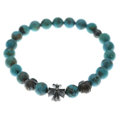 8mm BEAD 8mmビーズブレス ターコイズ ビーズブレスレット ブルー Aランク