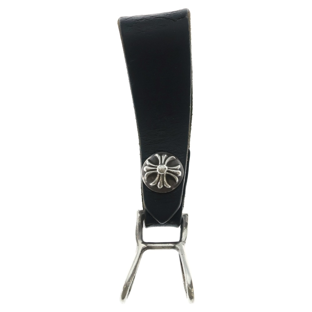 BELT LOOP クロスボールボタンレザーベルトループ シルバー/ブラック BCA397 Bランク