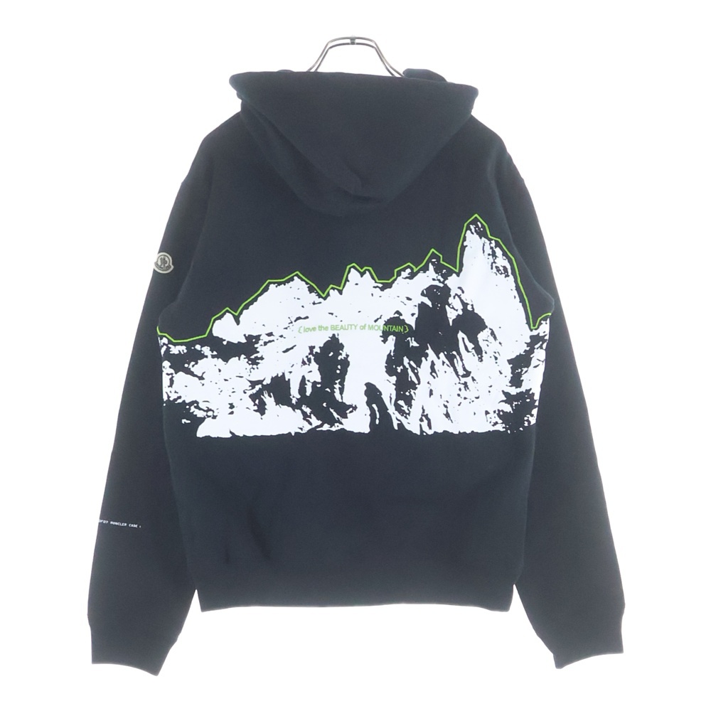 23AW ×FRAGMENT フラグメント ロゴ刺繍 バックプリント プルオーバースウェットパーカー フーディー ブラック I209U8G00007 M2372 Bランク