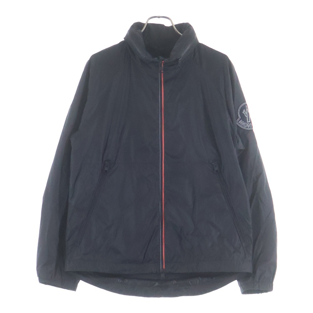 22SS OCTAVO ワッペンロゴ スタンドカラー ジップアップ ナイロン ジャケット ブラック H10921A00024 M1604 Bランク