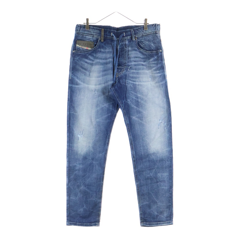 NARROT-NE 0606D ヴィンテージ加工 ストレッチ ジョグジーンズ デニムパンツ インディゴ Bランク