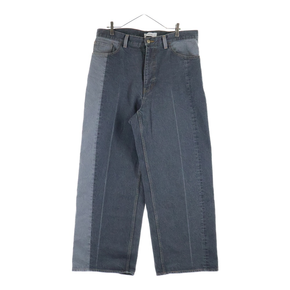 PATCHWORK DENIM PANTS パッチワーク デニム パンツ ジップフライ グレー Bランク