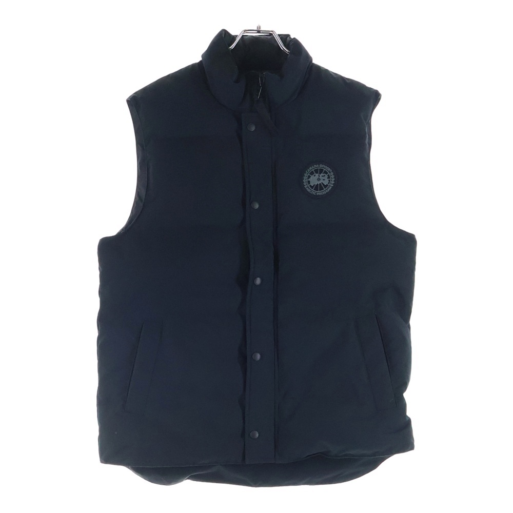 BLACK LABEL GARSON VEST ブラックレーベル ガーソン ロゴパッチ ダブルジップ ダウンベスト ブラック 2081MB Aランク