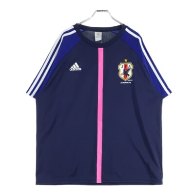 JFA 日本代表 2012 なでしこジャパン サッカージャージ 半袖フットボールシャツ ネイビー X49724 Bランク