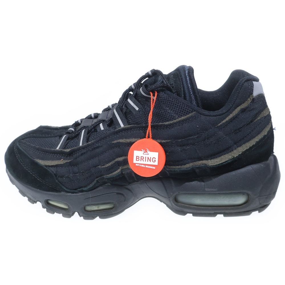 × COMME des GARCONS AIR MAX 95 コムデギャルソン エアマックス95 ローカットスニーカー レディース ブラック US6/24cm CU8406-001 Bランク