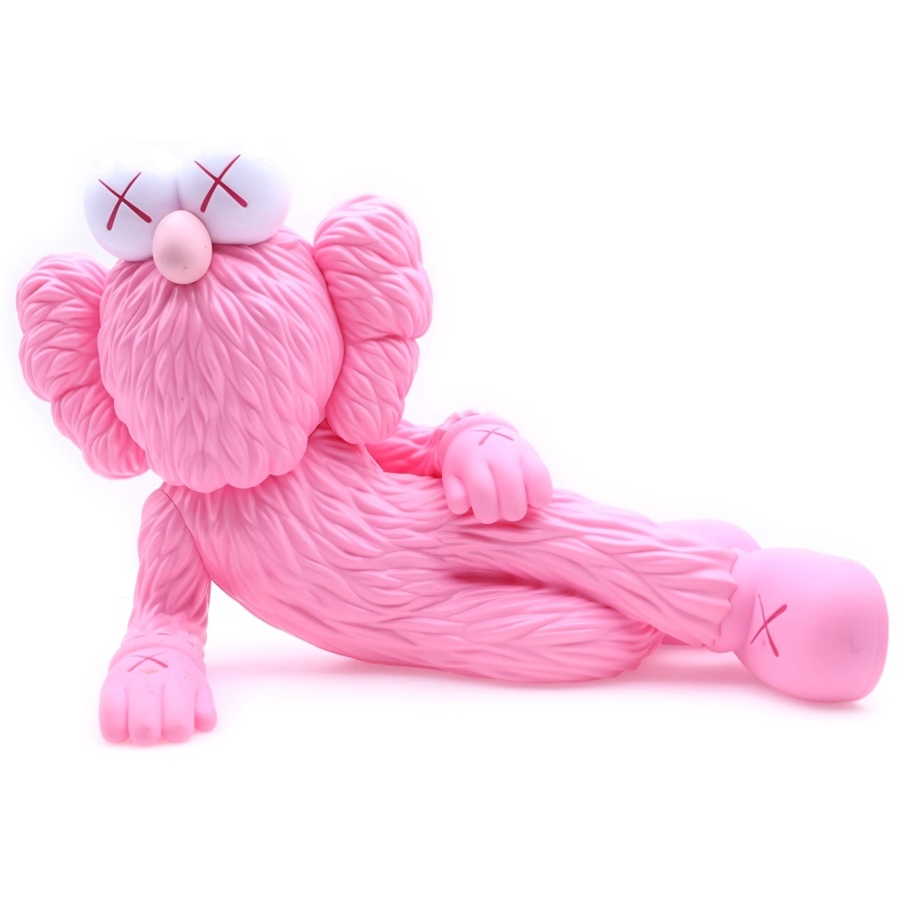 ×KAWS OPEN EDITION TIME OFF カウズ タイムオフ フィギュア ビニールトイ ソフビ ピンク Bランク