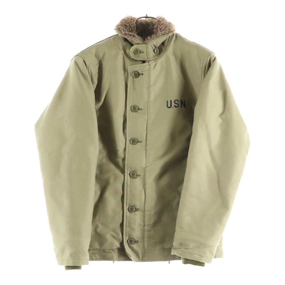 N-1 ボアライニング ミリタリー デッキジャケット カーキ 5N-1X Bランク