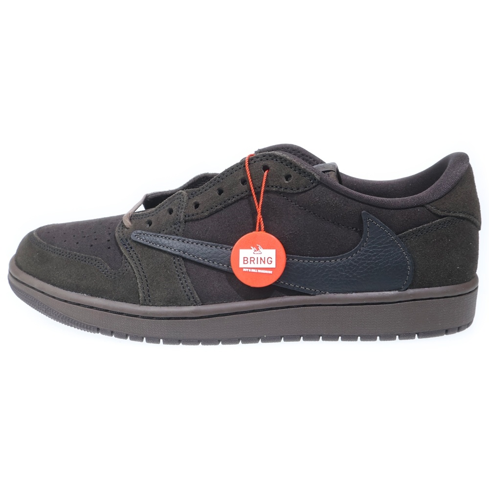 ×TRAVIS SCOTT AIR JORDAN 1 LOW OG SP VELVET BROWN AND DARK MOCHA トラヴィススコット エアジョーダン1 ローカットスニーカー US10/28cm DM7866-202 Sランク