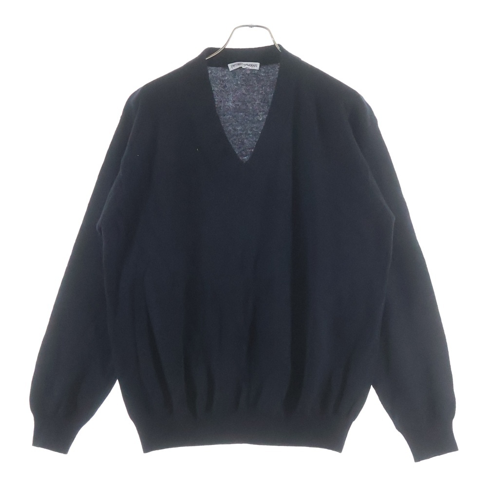 イタリア製 カシミヤ メリノウール セーター ネイビー Bランク