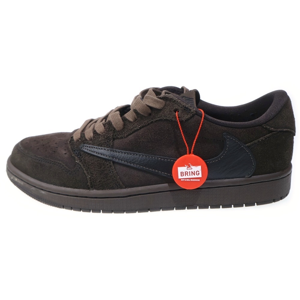 ×TRAVIS SCOTT AIR JORDAN 1 LOW OG SP VELVET BROWN トラヴィススコット エアジョーダン 1 ベルベットブラウン ローカットスニーカー US9/27cm DM7866-202 Bランク
