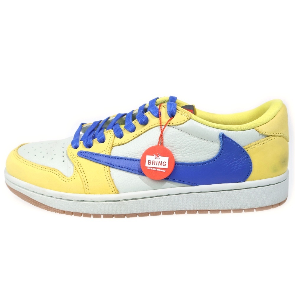 ×TRAVIS SCOTT WMNS AIR JORDAN 1 RETRO LOW OG CANARY トラヴィス スコット ウィメンズ エアジョーダン1 カナリー ローカットスニーカー DZ4137-700 Bランク